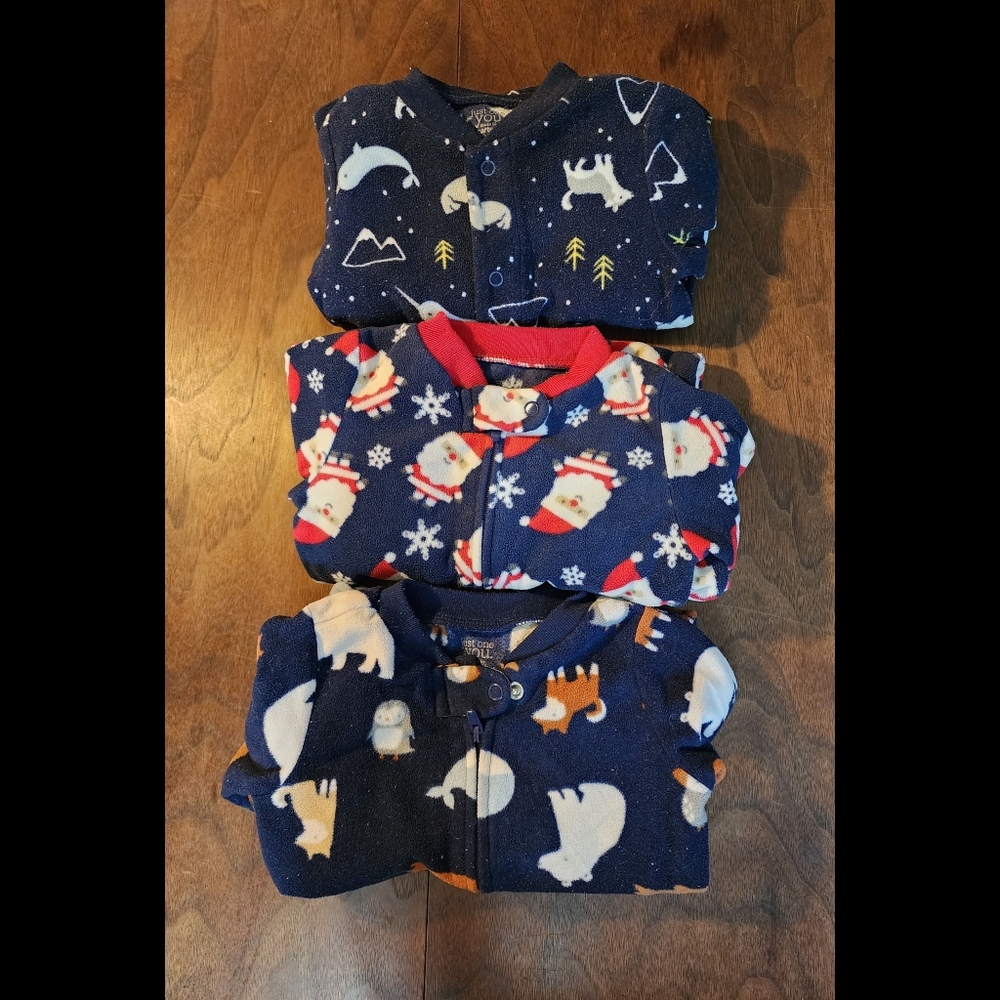 Carter's 9 month Winter Footie Pajamas Bundle